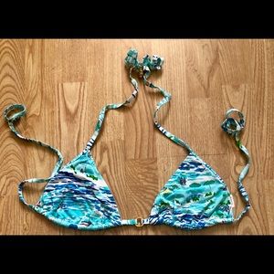 Lilly Pulitzer High Tide Toile Bikini Top *RARE*